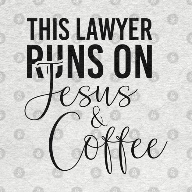 This lawyer runs on Jesus and coffee job gifts. Perfect present for mother dad friend him or her by SerenityByAlex